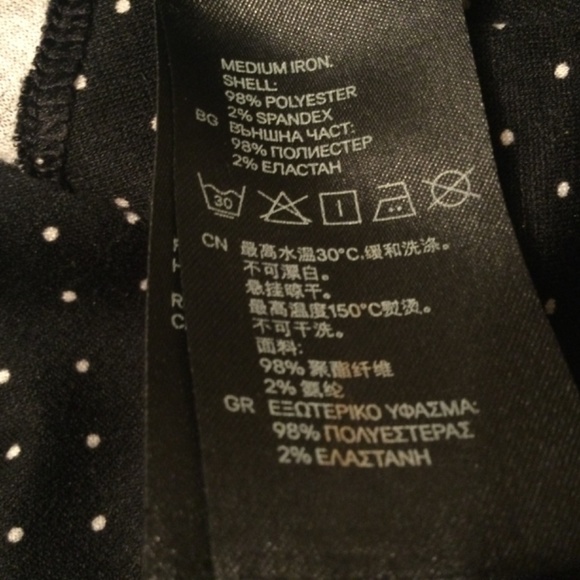 H & M Black Dress with White Polka dots and Crisscross back strap - Picture 12 of 12